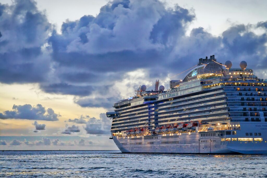 Cruise Ship in late afternoon